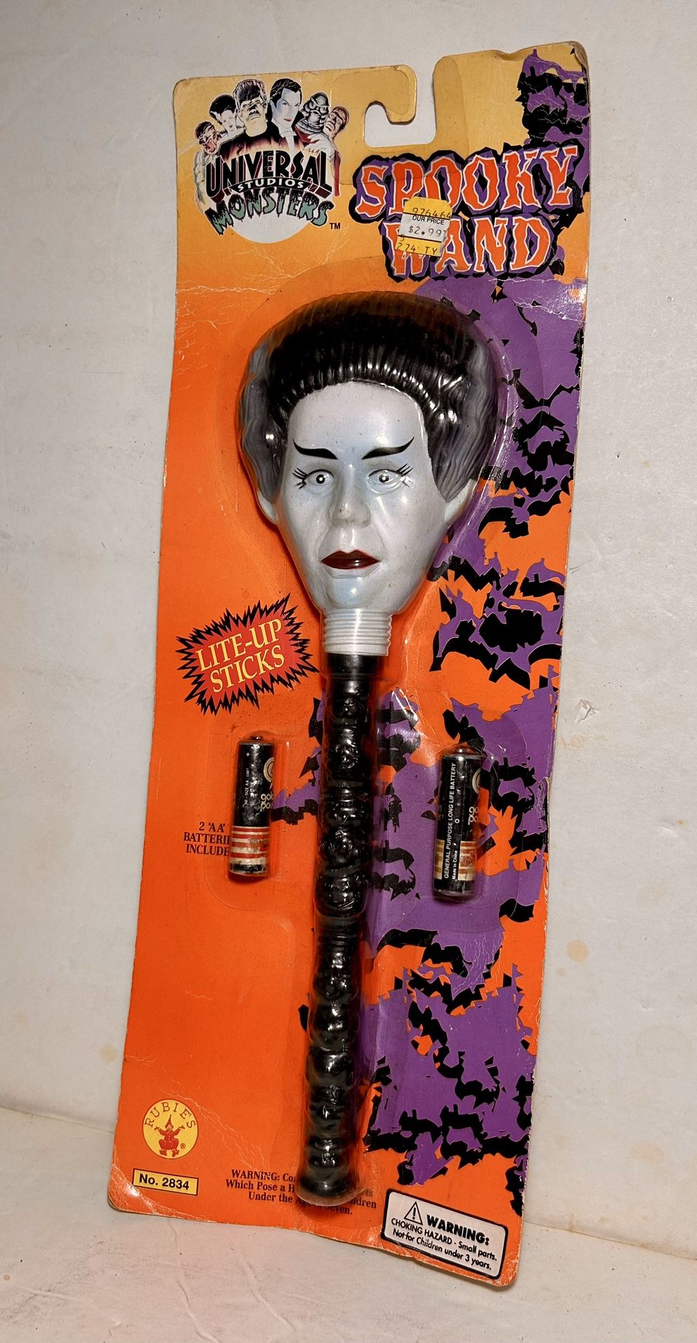 Universal Monsters Vintage Bride Of Frankenstein Light Up Spooky Wand