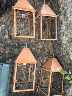 Orange Outdoor Lights - Needs Wiring, no rust