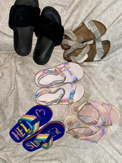 Super Cute Girls Sandals & Slides! Summer Shoes ! Youth children’s size 11!