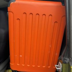 Large Orange Suitcase