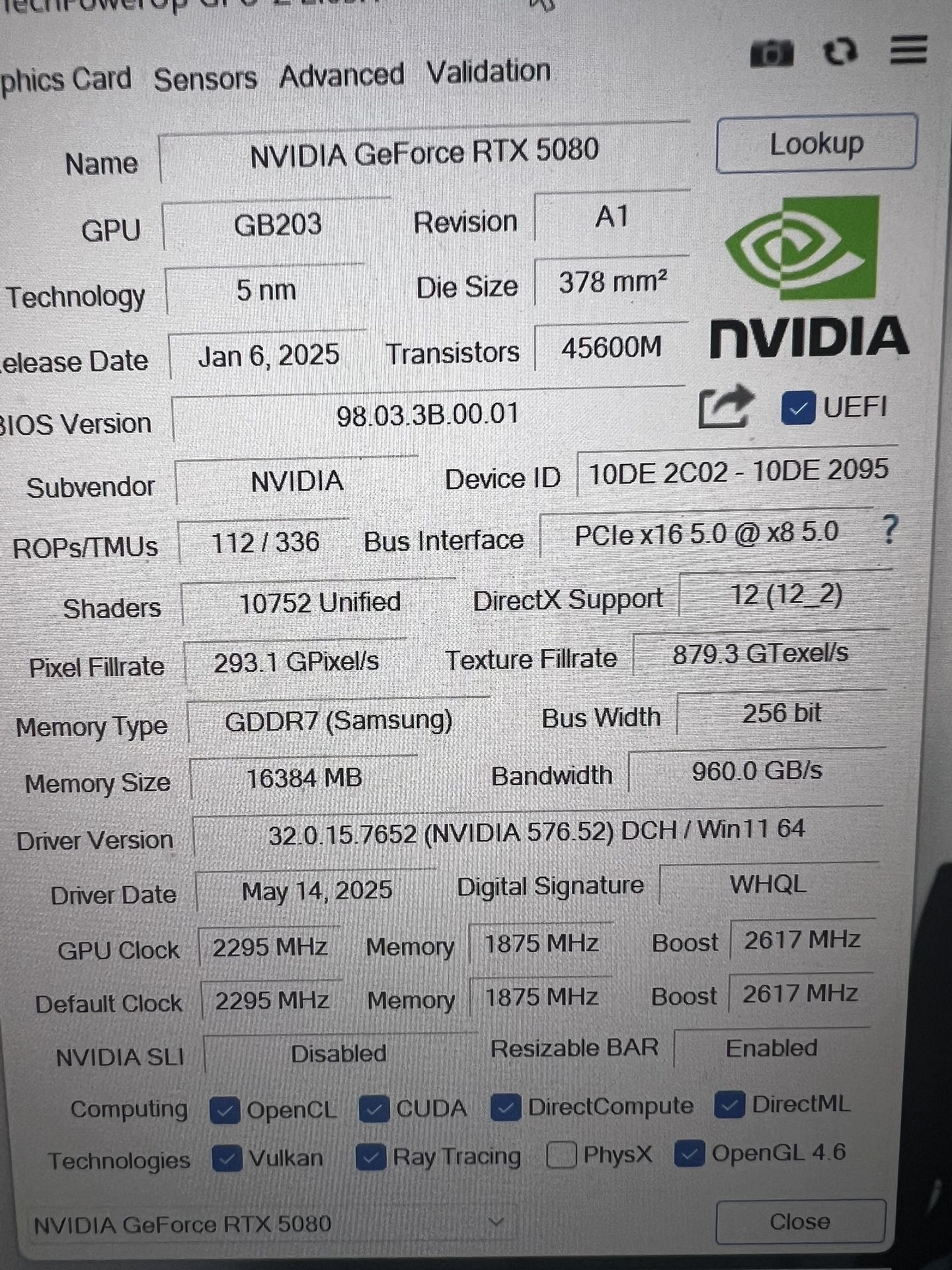 RTX 5080 FE (Founders Edition)
