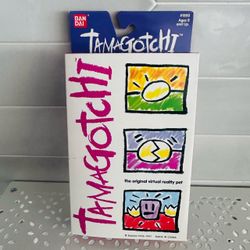Vintage 97/98 Bandai Tamagotchi virtual pet. New in unopened package . Clear green color