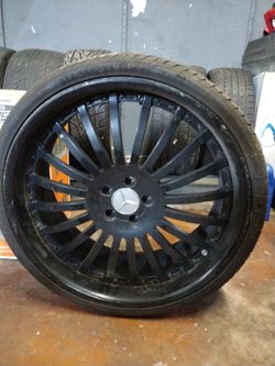 Two Mercedes Benz Wheel And Tires