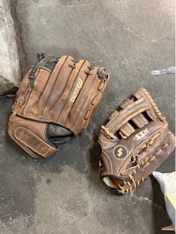 2 baseball gloves both for $35