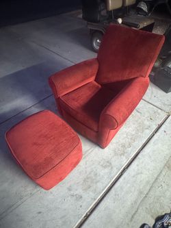 Ethan Allen lounge chair and ottoman
