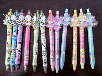 Sanrio Cinnamoroll Pochacco Kuromi Pompompurin Hello Kitty My Melody Pen Bundle