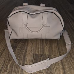 Divina Firenze Soft Pink Beige Leather Tote Bag