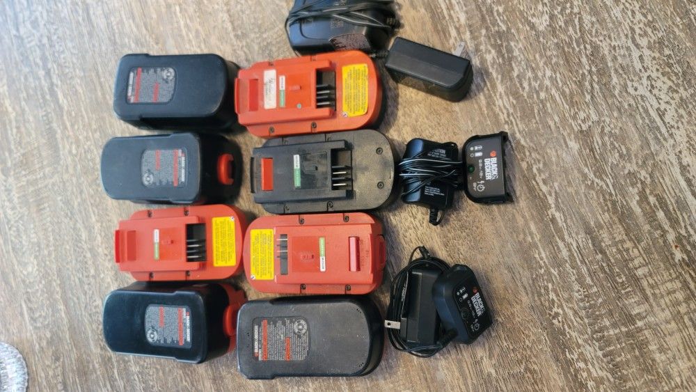 8 Black & Decker Batteries