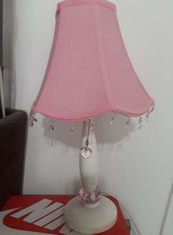 Lamp Fancy Pink 19 inch high with bulb
