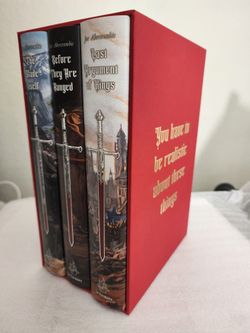 SIGNED First Law Trilogy Joe Abercrombie Kickstarter Slipcase + Extras