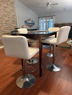 Glass table and chairs