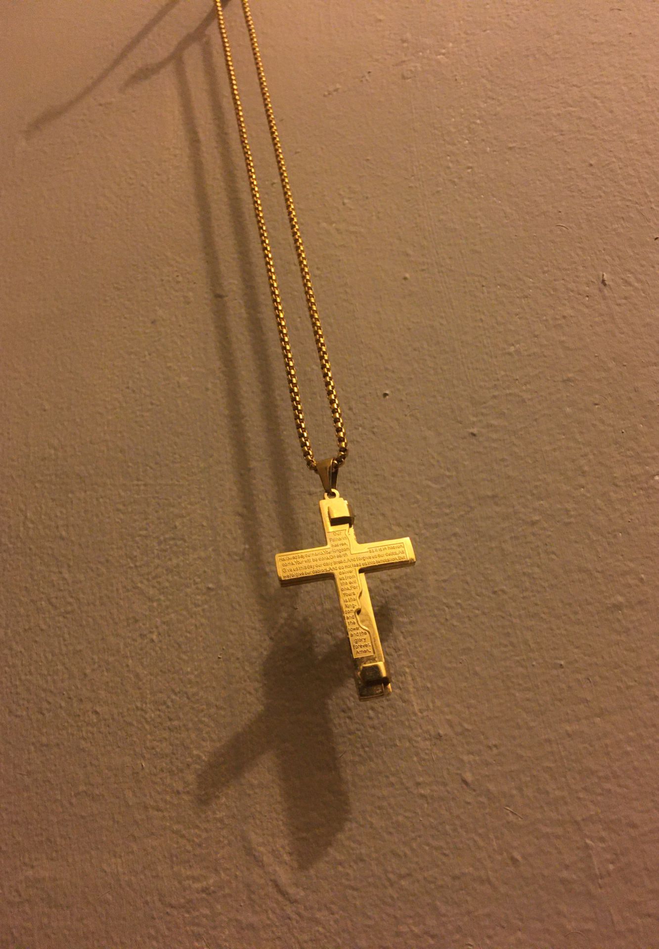 Gold Plated Cross and chain