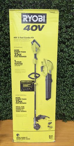 Trimmer and Blower Combo Kit with 4.0 Ah Battery & Charger