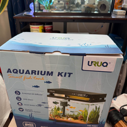 Fish Tank, Smart Fish Aquarium Kit with Auto Feeder, Humidifier, 4-in-1 Silent Pump  Advanced Multi-Layer Filtration System This self-cleaning aquariu