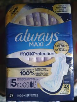 Always maxi overnight pads