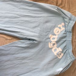 Light Blue Sp5der SweatPants 