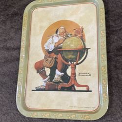 Norman Rockwell tray. Read description for details and location.