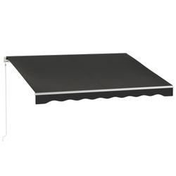 Retractable Patio Awning Dark Gray