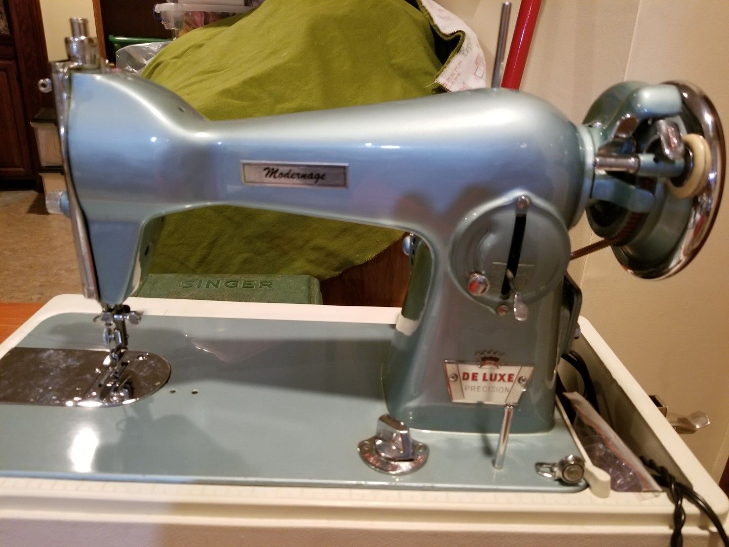 Gorgeous blue sewing machine-singer clone