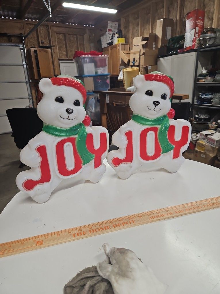 Vtg Empire Molds Joy Bear Blow Mold 14"