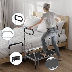 WISDEER STBR05 Bed Rail Step 2-in-1 Assist w/ LED Light 400lb White