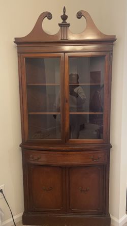 Antique Corner China Cabinet
