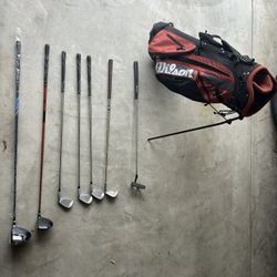 Left Handed Golf Clubs & Bag 