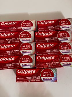 Colgate Optic White Advanced Toothpaste – Lot of 9 , $20