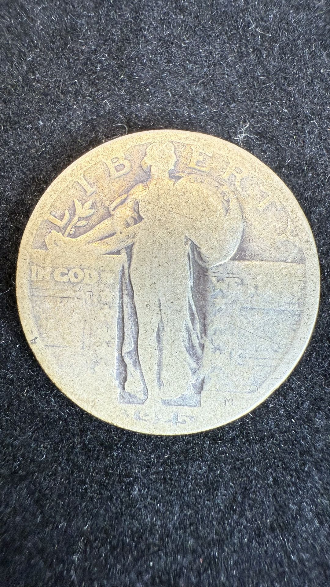 1925 STANDING LIBERTY SILVER QUARTER 90% Silver  CIRCULATED, ACTUAL COIN