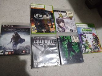 PS4 XBox 360 various games.