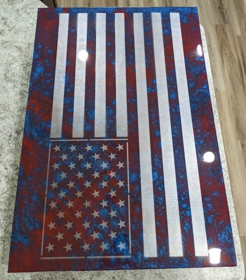 American Flag Epoxy Resin Artwork (24"X 36")