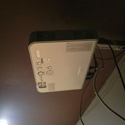 Panasonic projector, wall mount, and screen
