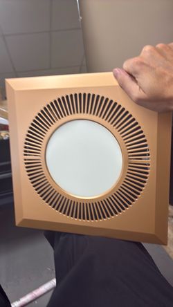 Gold Square Ceiling Exhaust Fan with Light