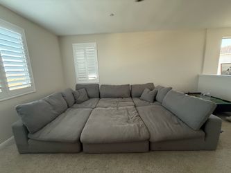 Grey modular sofa