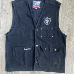 Supreme NFL x Raiders x '47 Denim Vest