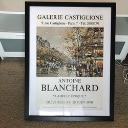 Antoine Blanchard “La Belle Époque” 1978 Paris Exhibition Poster – Galerie Castiglione