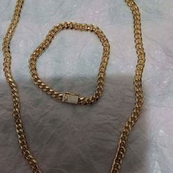 New set monaco unisex gold plated over stainless steel