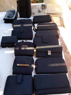Microfiber Black Asst'd Wallets/Bags