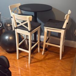 Bar Table, Barstools, High Top Table With Chairs
