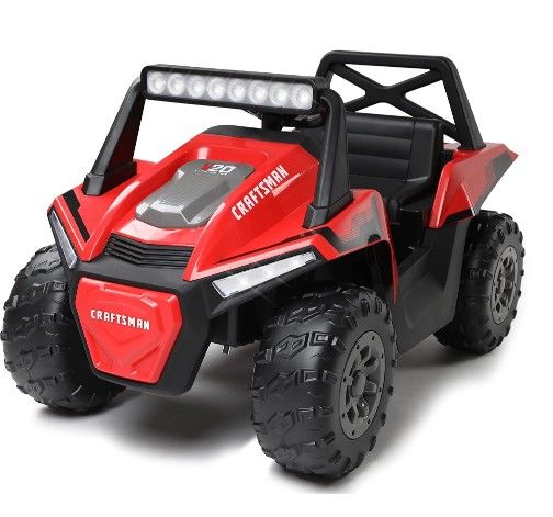 CRAFTSMAN V20 Kid's UTV Ride-On Toy (Battery and Charger Included). 5MPH HIGH Speed Mode!