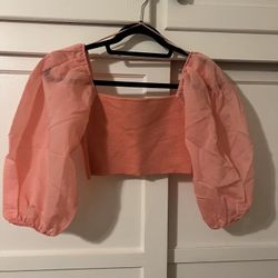 Zara Bubble Sleeve Crop Top