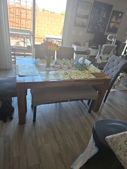 Dining Table Used But In Good Contion With Chairs Included