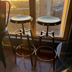 Four Golden Kitchen Stools