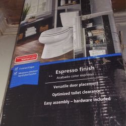 Mainstays 3-Shelf Over-the-Toilet Storage Cabinet with Adjustable Doors, Espresso