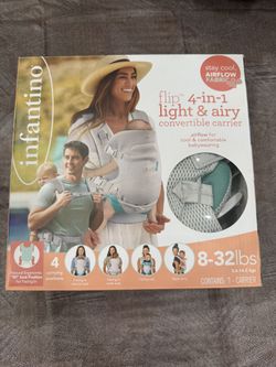 Infantino Baby Carrier Flip 4-in-1 Light And Airy 8-32lbs 