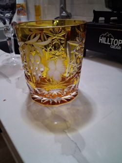 Colored crystal glass