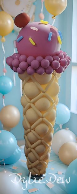 Ice Cream Cone Balloon Sculpture