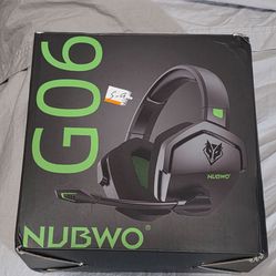 NUBWO G06 Wireless Gaming Headset 2.4ghz & Bluetooth, PS5, PS4, PC, Phone, Switch. Xbox Wired.