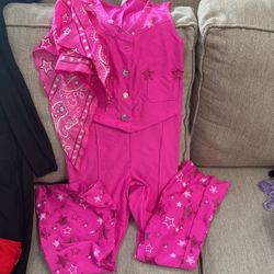 Girls Cowboy Barbie Costume 