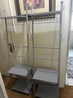 2 Metal coat/hat/scarf racks for entryways/bedrooms or boutiques
